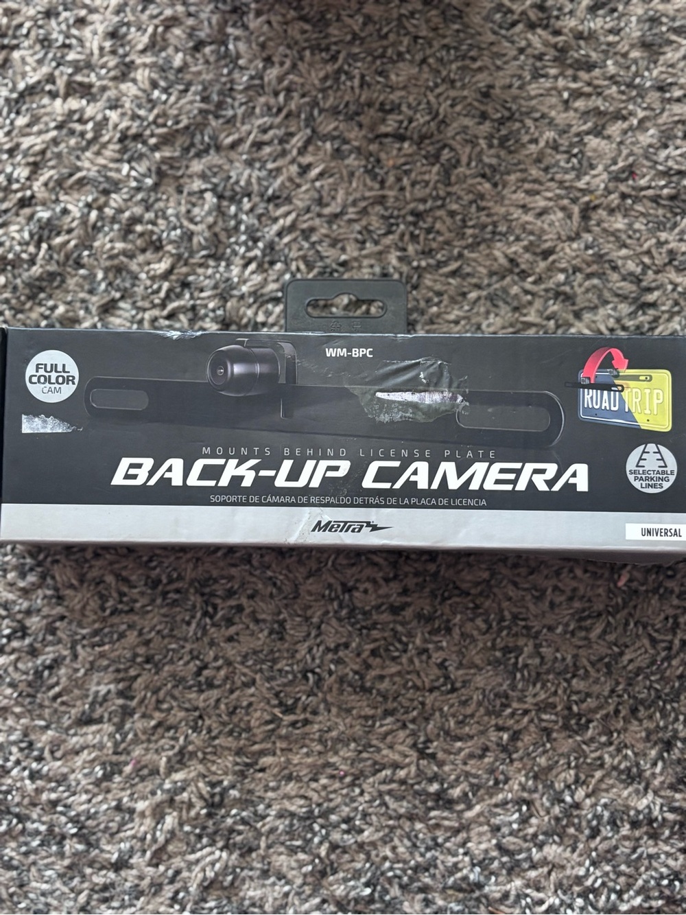 Black Back-Up Camera - Full Color License Plate Mount